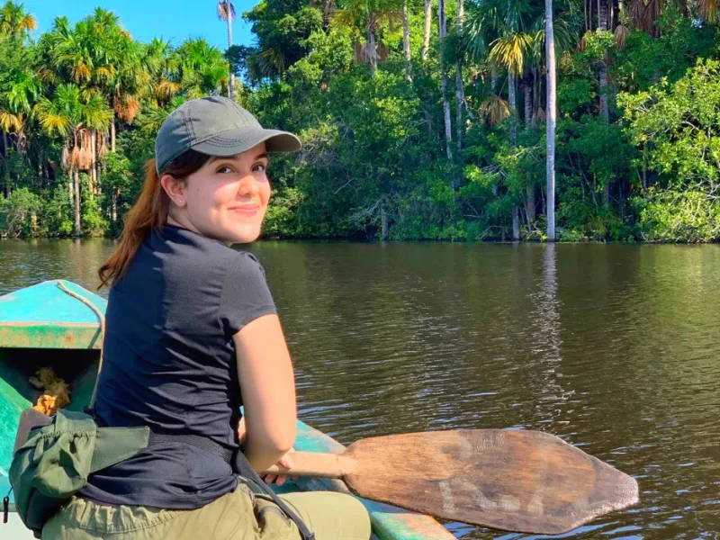 estudiante de Biología María de los Ángeles Rodríguez