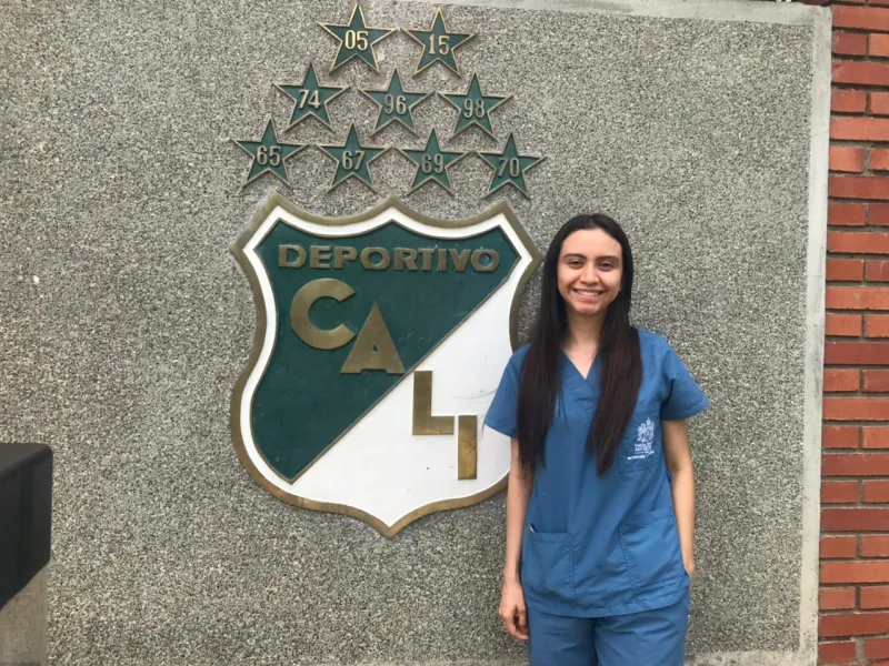 Isabella Rincón, esgresada de la carrera que hizo práctica en el Deportivo Cali. Isabella Rincón, esgresada de la carrera que hizo práctica en el Deportivo Cali.